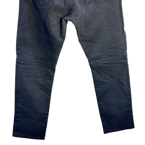 Express Jeans Rocco Slim Fit Skinny Leg Mens Mid Rise Black Jeans Size 33x30 - Picture 10 of 11